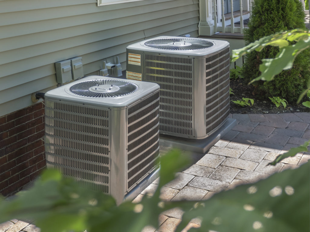 HVAC heating and air conditioning residential units or heat pumps